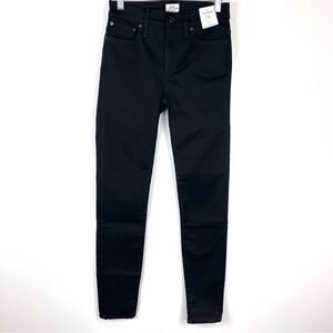 NEW J. Crew Women's 9" Mid Rise Toothpick Skinny Jeans Black Size 26 Stretchy